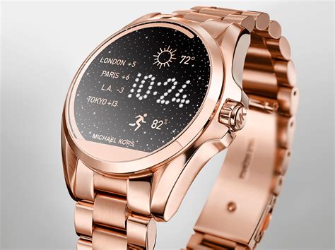 rose gold mk smart watch.